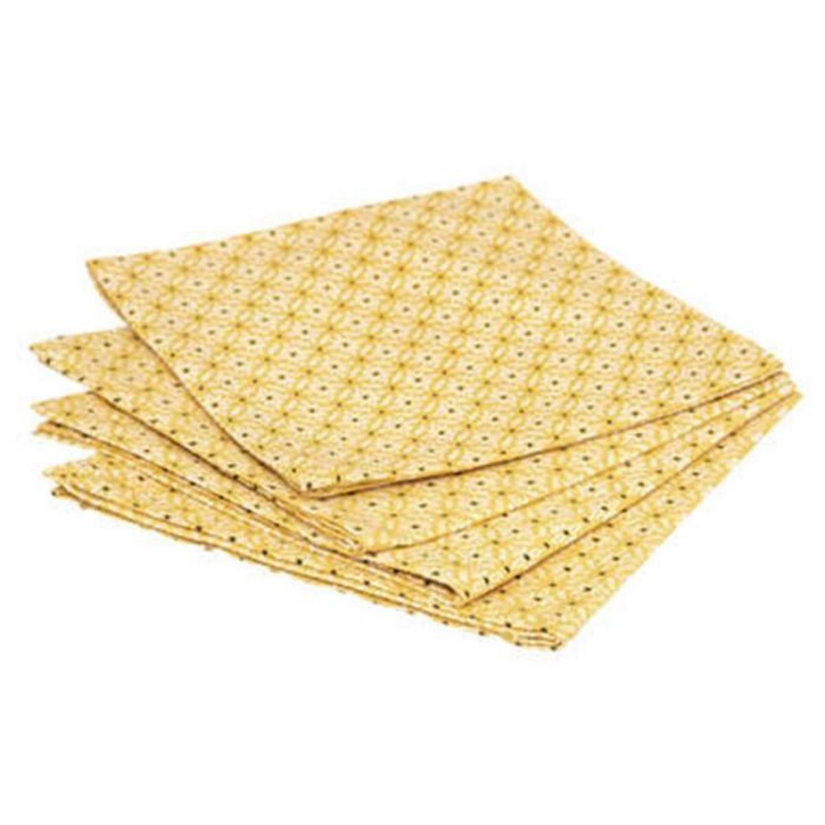 ATMOSPHERA Lot de 4 Serviettes de Table  Paty  40x40cm Ocre