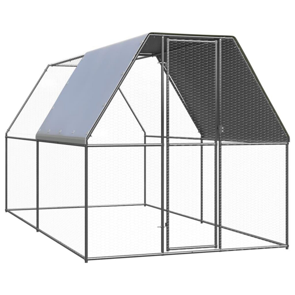 VIDAXL Poulailler d'exterieur 2x4x2 m Acier galvanise