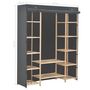 Voir la diapositive 6 : VIDAXL Garde-robe Gris 135 x 40 x 170 cm Tissu