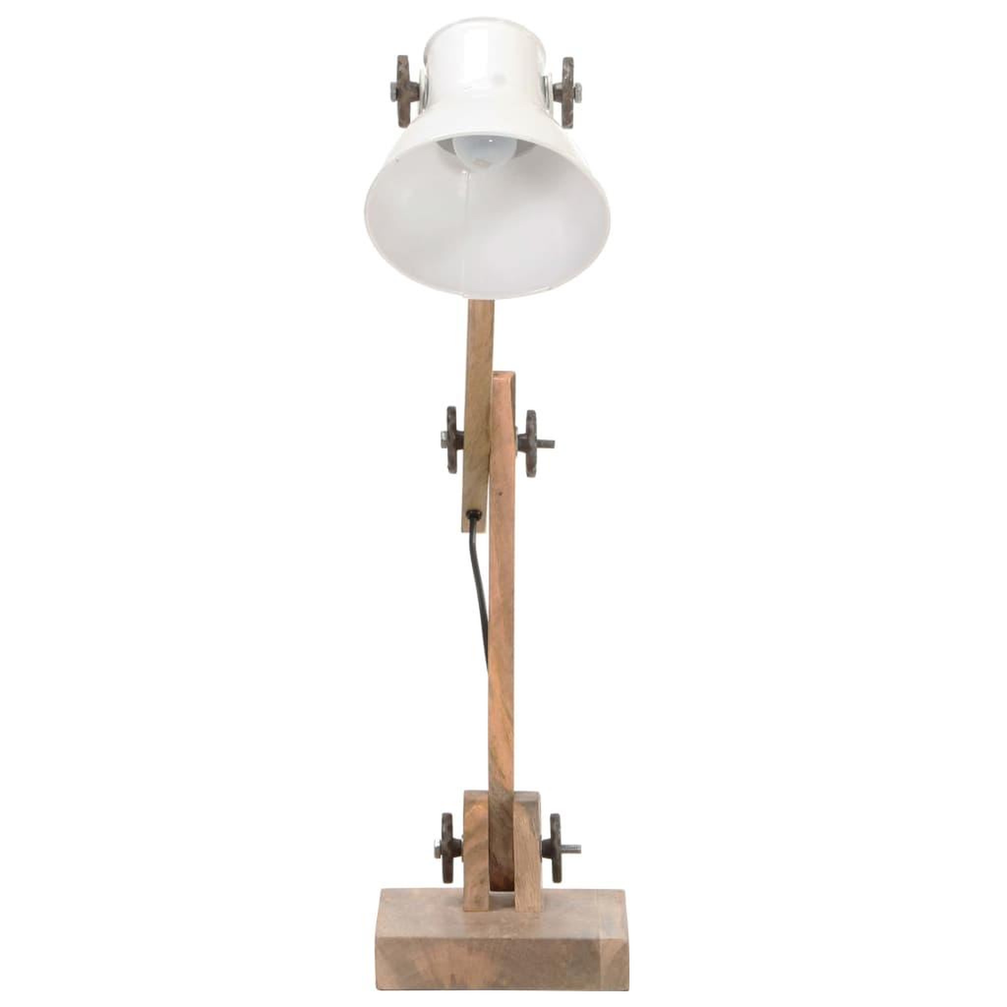 Voir la diapositive 3 : VIDAXL Lampe de bureau industrielle Blanc Rond 58x18x90 cm E27
