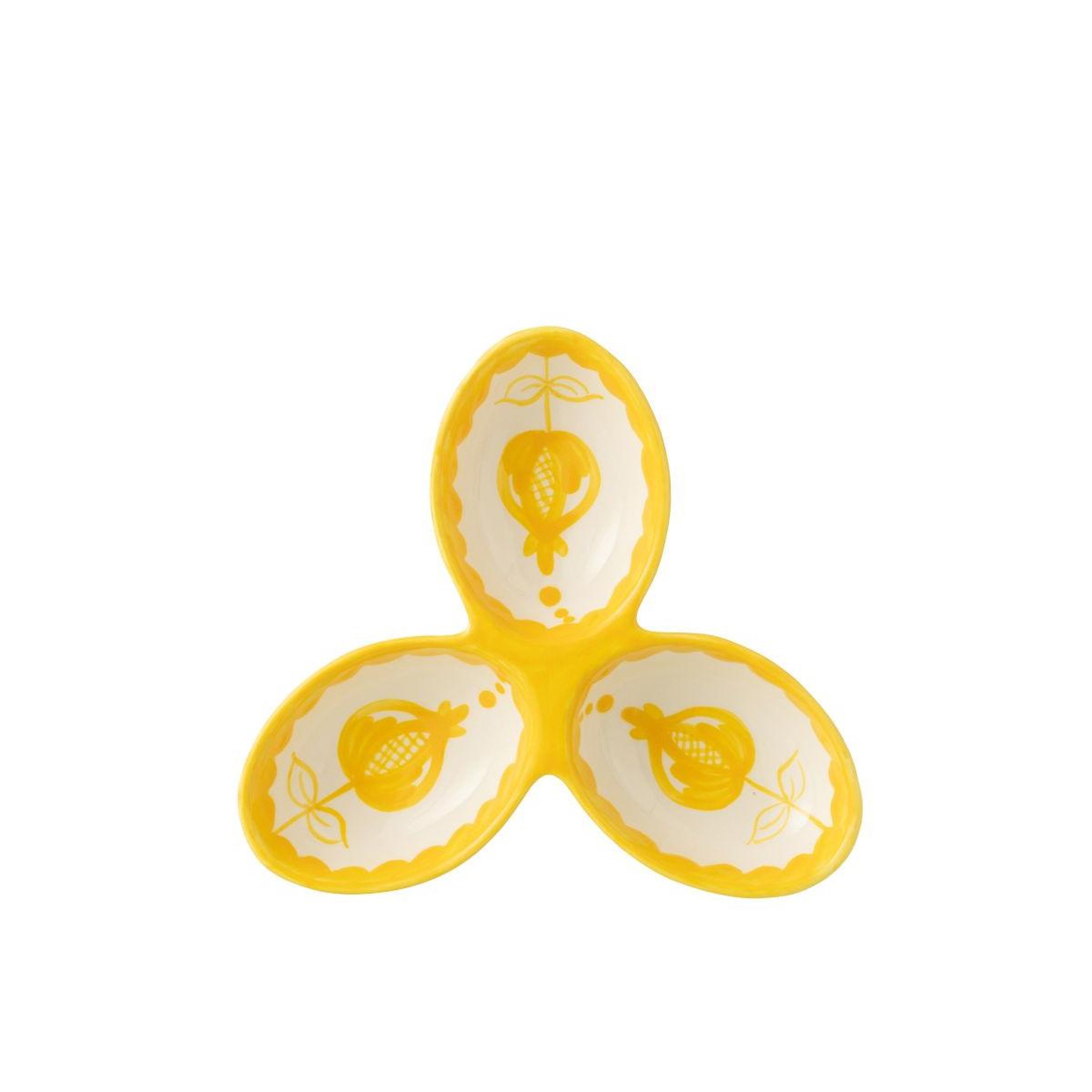 Voir la diapositive 2 : J-LINE Service apéritif en céramique  granada  24cm jaune