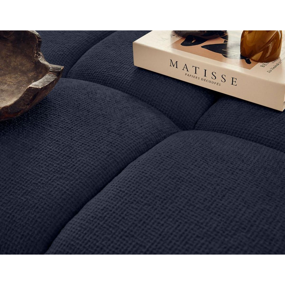 LISA DESIGN Suzano - pouf en tissu texturé