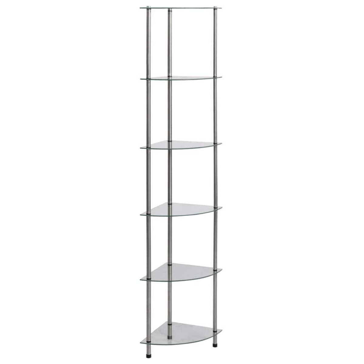 VIDAXL Etagere a 6 niveaux Transparent 30x30x160 cm Verre trempe