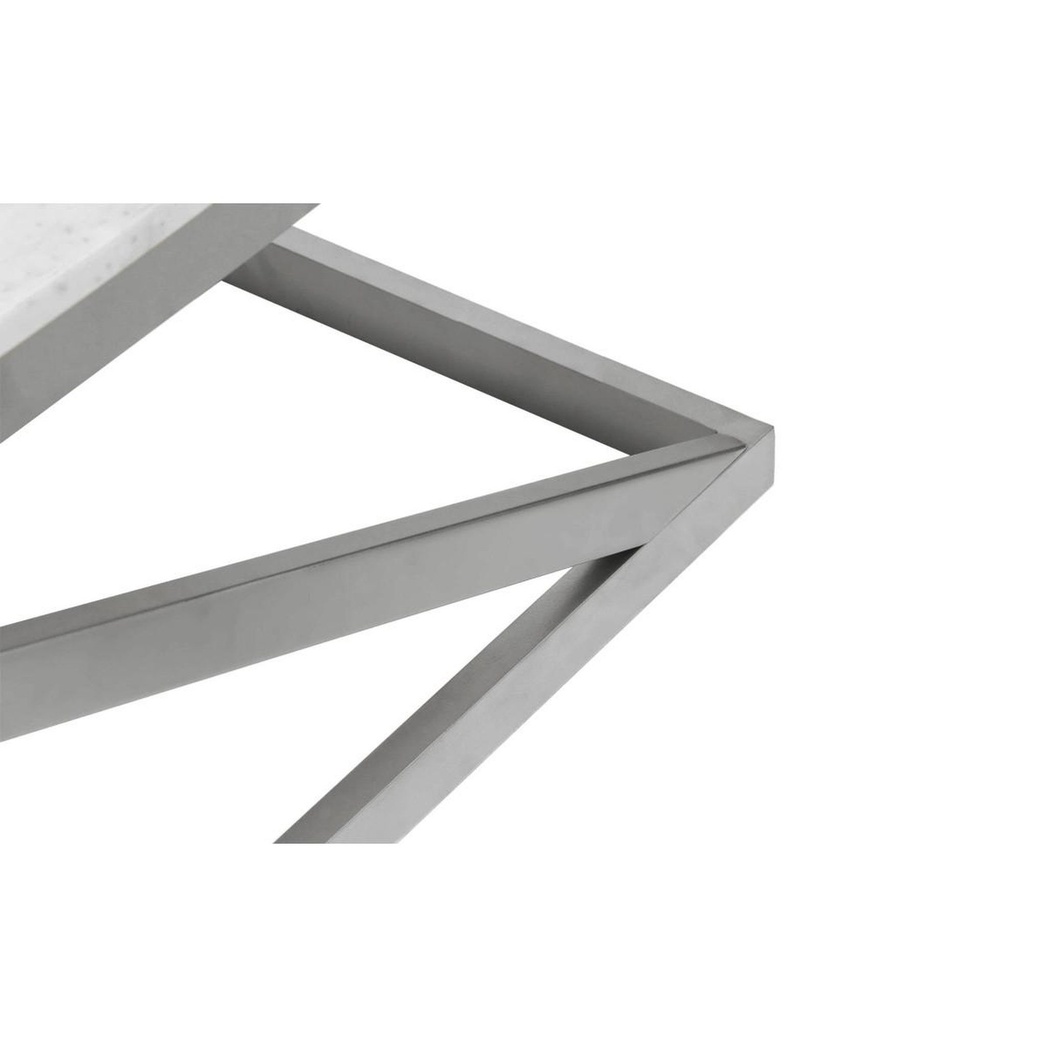 Voir la diapositive 4 : Paris Prix Table basse design  palamo  86cm argent & blanc