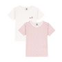 Voir la diapositive 1 : PETIT BATEAU Lot de 2 t-shirts manches courtes c&oelig;urs fille