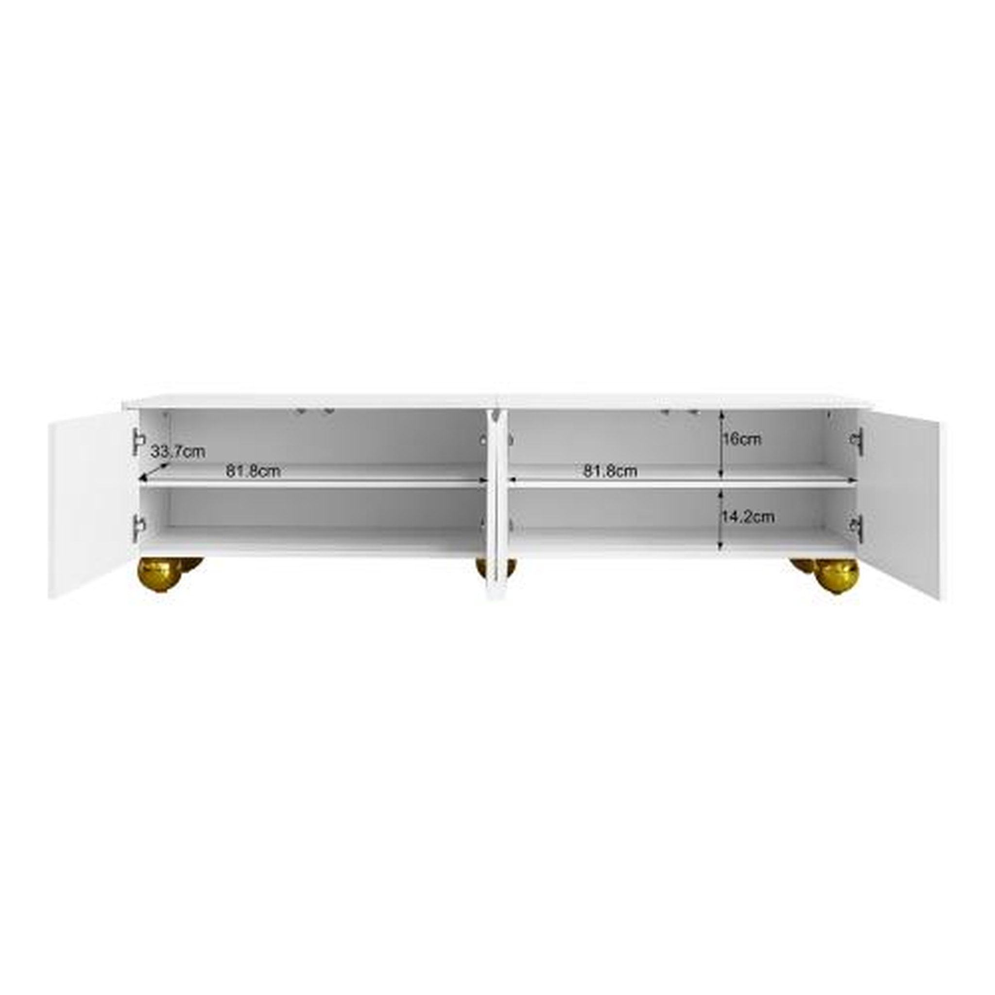 Voir la diapositive 4 : MERAX Meuble tv blanc 170 cm panneau de particules