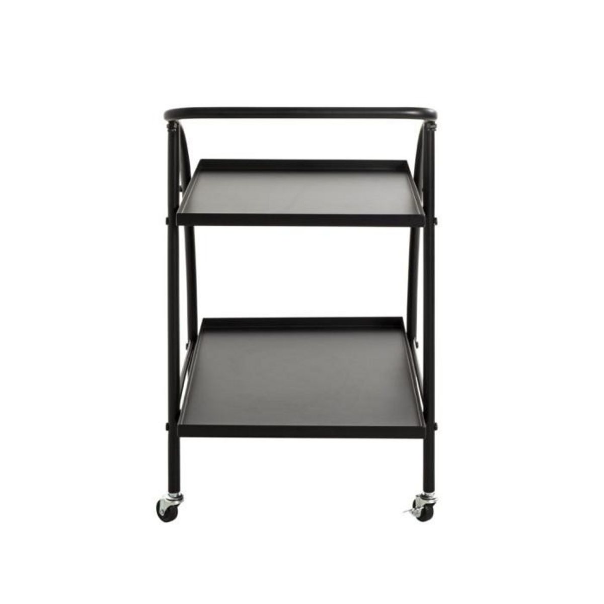 Paris Prix Desserte de Cuisine Design  Roulettes  71cm Noir