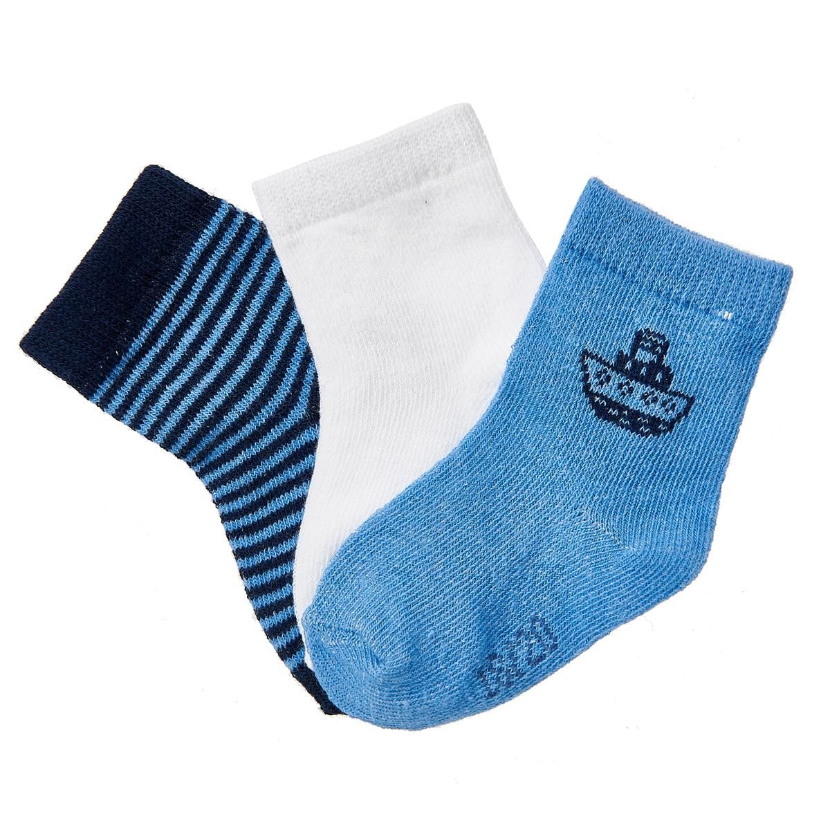 IN EXTENSO Lot de 3 paires de chaussettes bateau bébé garçon