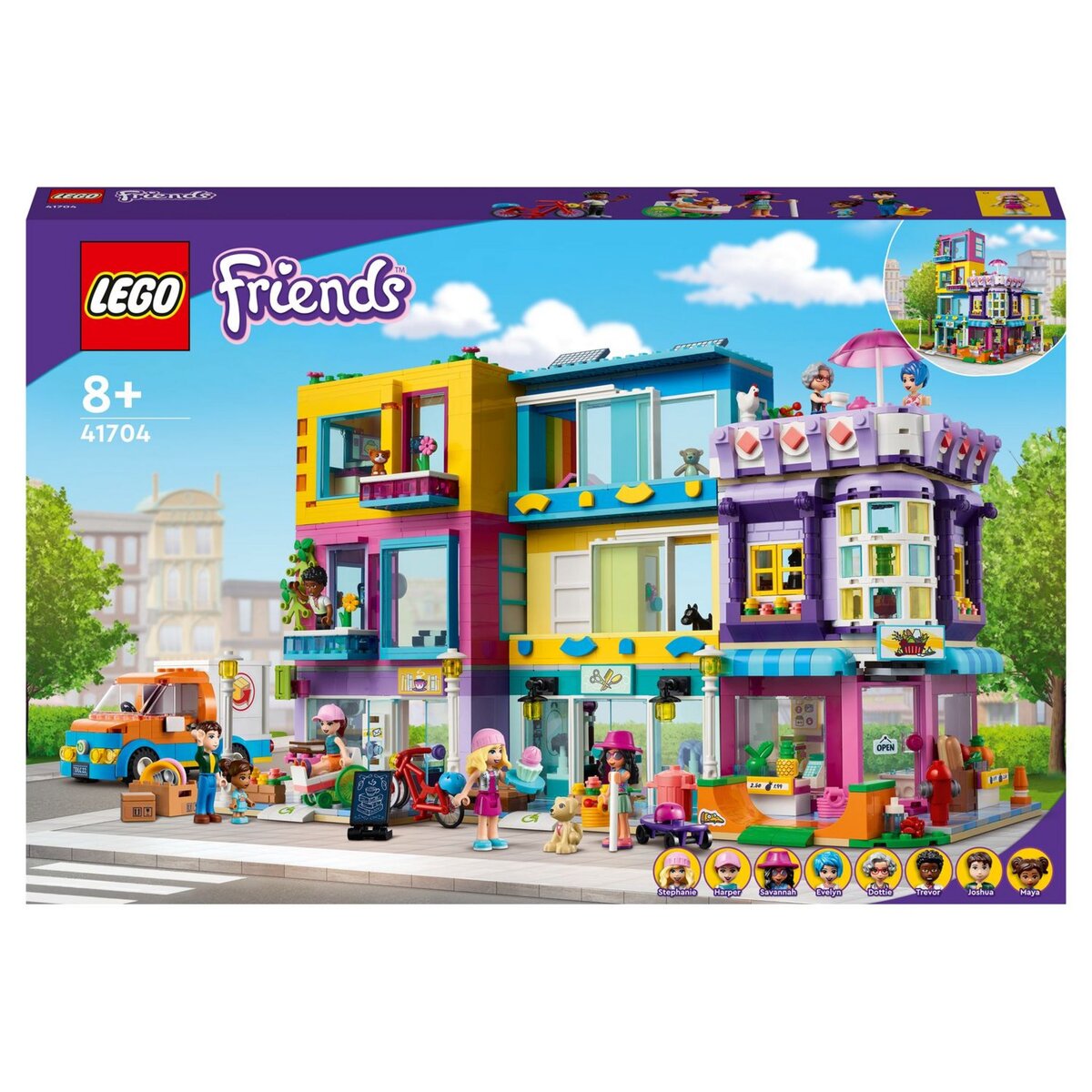 LEGO Friends 41704 - L&rsquo;Immeuble de La Grand-Rue, Maison de Poupée Heartlake City avec Café