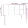 Voir la diapositive 6 : VIDAXL Tete de lit a LED Creme 103x16x78/88 cm Tissu