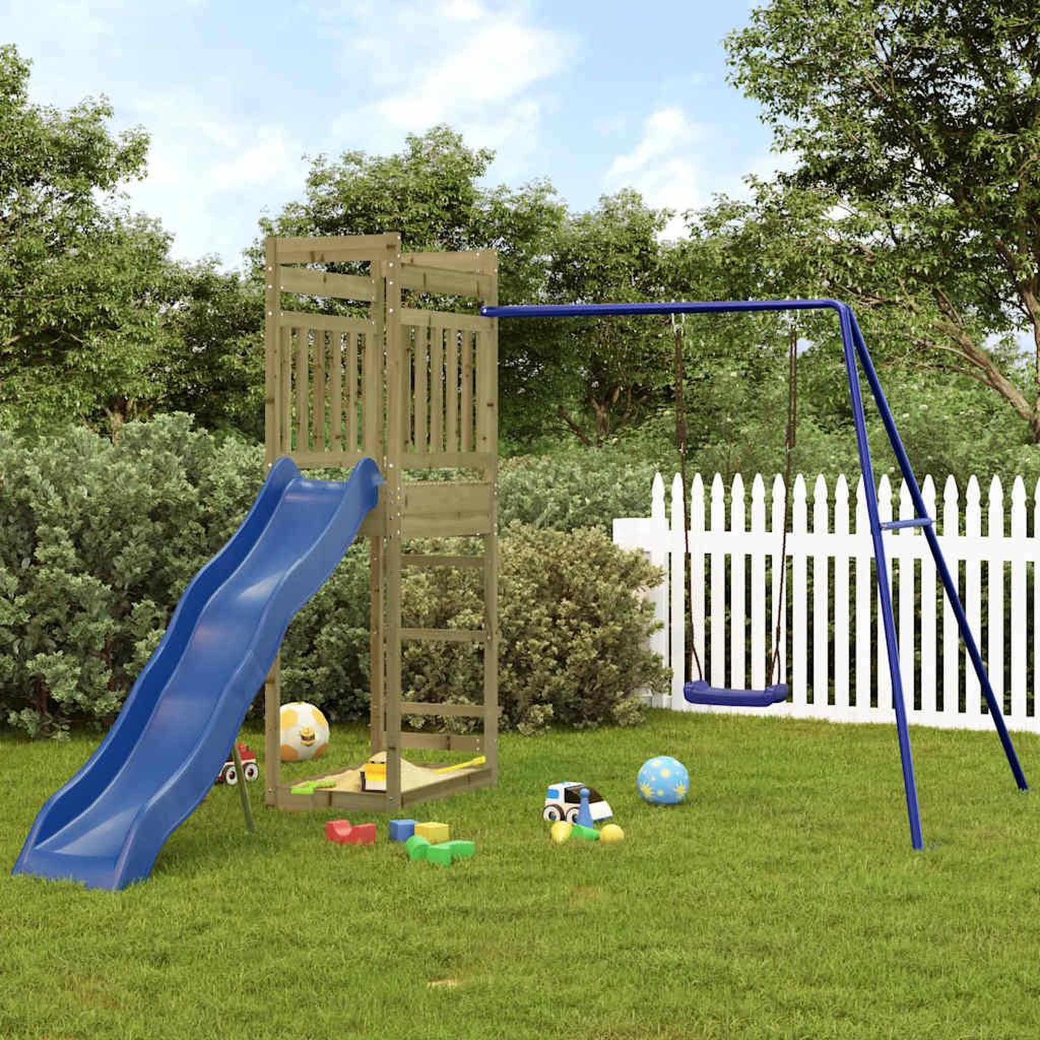 VIDAXL Aire de jeux d'exterieur bois de pin impregne