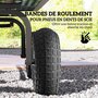 Voir la diapositive 3 : OUTSUNNY Lot de 4 roues pneus de remplacement dia. 255 mm alésage 16 mm moyeu métal caoutchouc