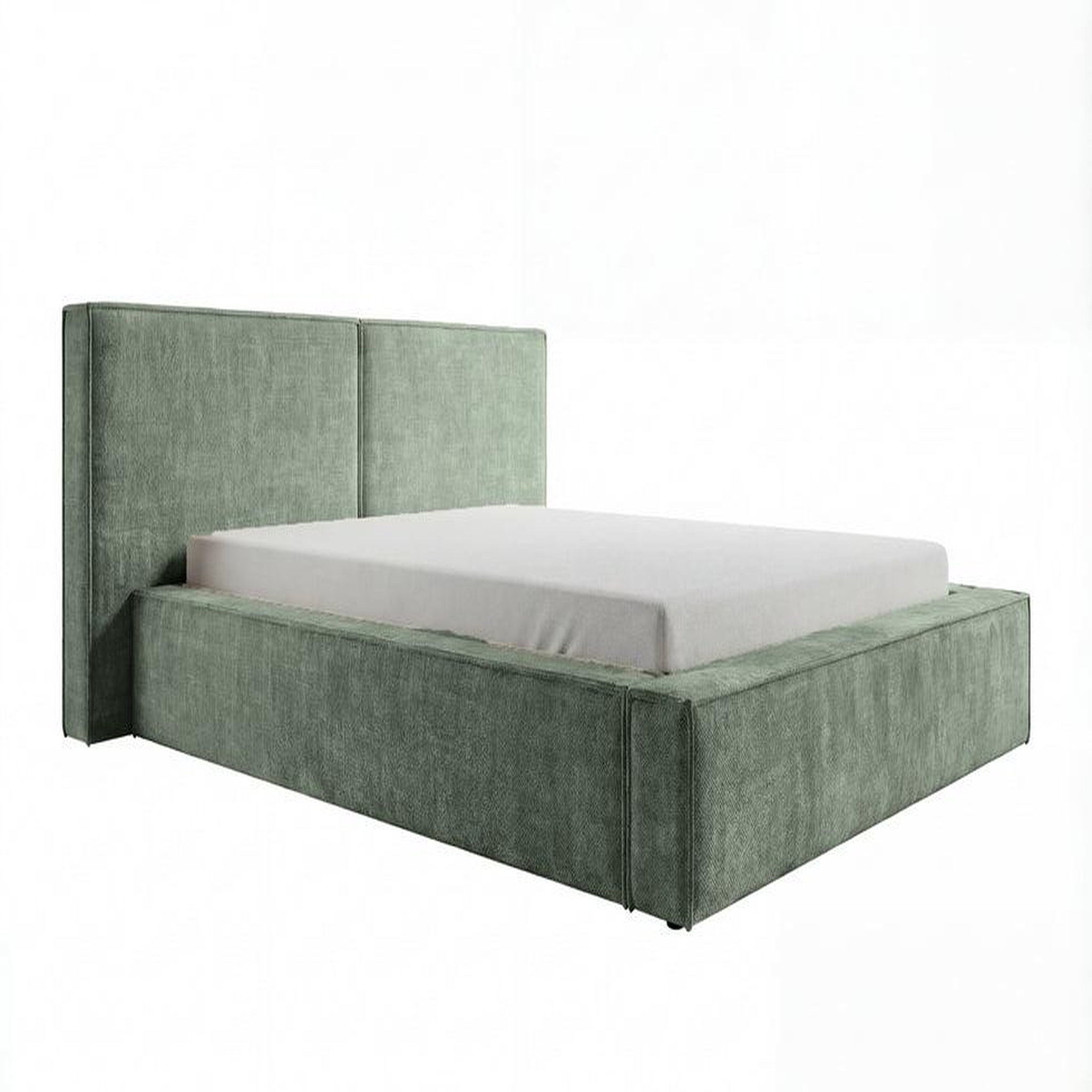 CASANOVA PARIS Celia - lit coffre tissu velours vert. Coloris disponibles : Vert