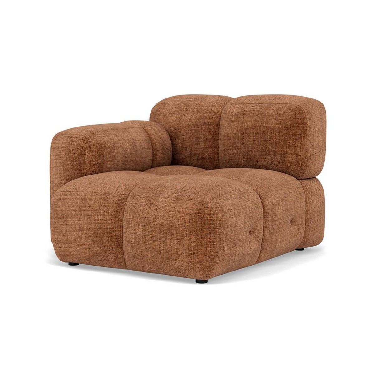 LISA DESIGN Grace - module d'assise gauche en velours texturé