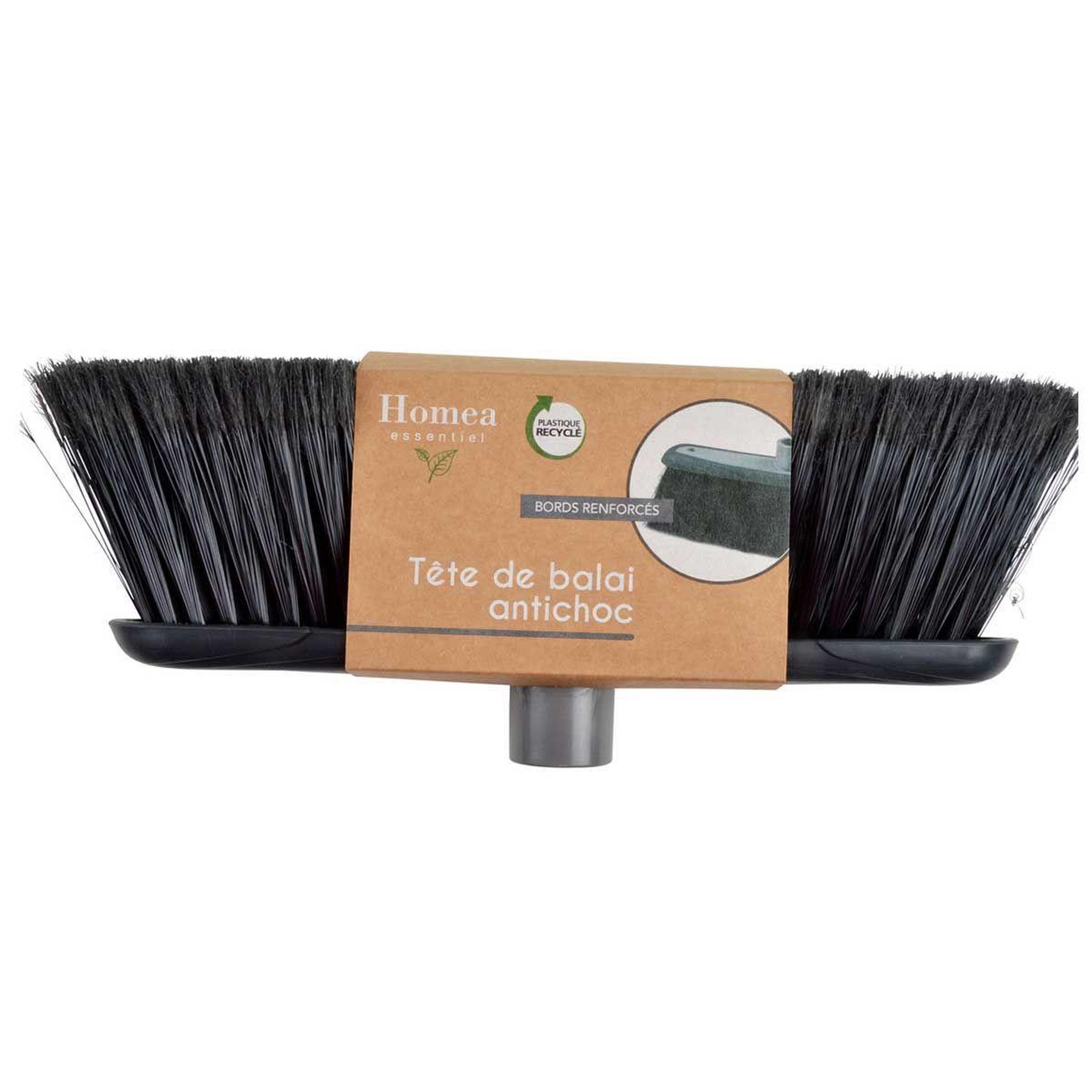 Voir la diapositive 2 : HOMEA Tête de balai  antichoc  31cm gris