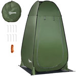 OUTSUNNY Tente de douche pliable pop-up automatique instantanée cabinet de changement camping polyester vert