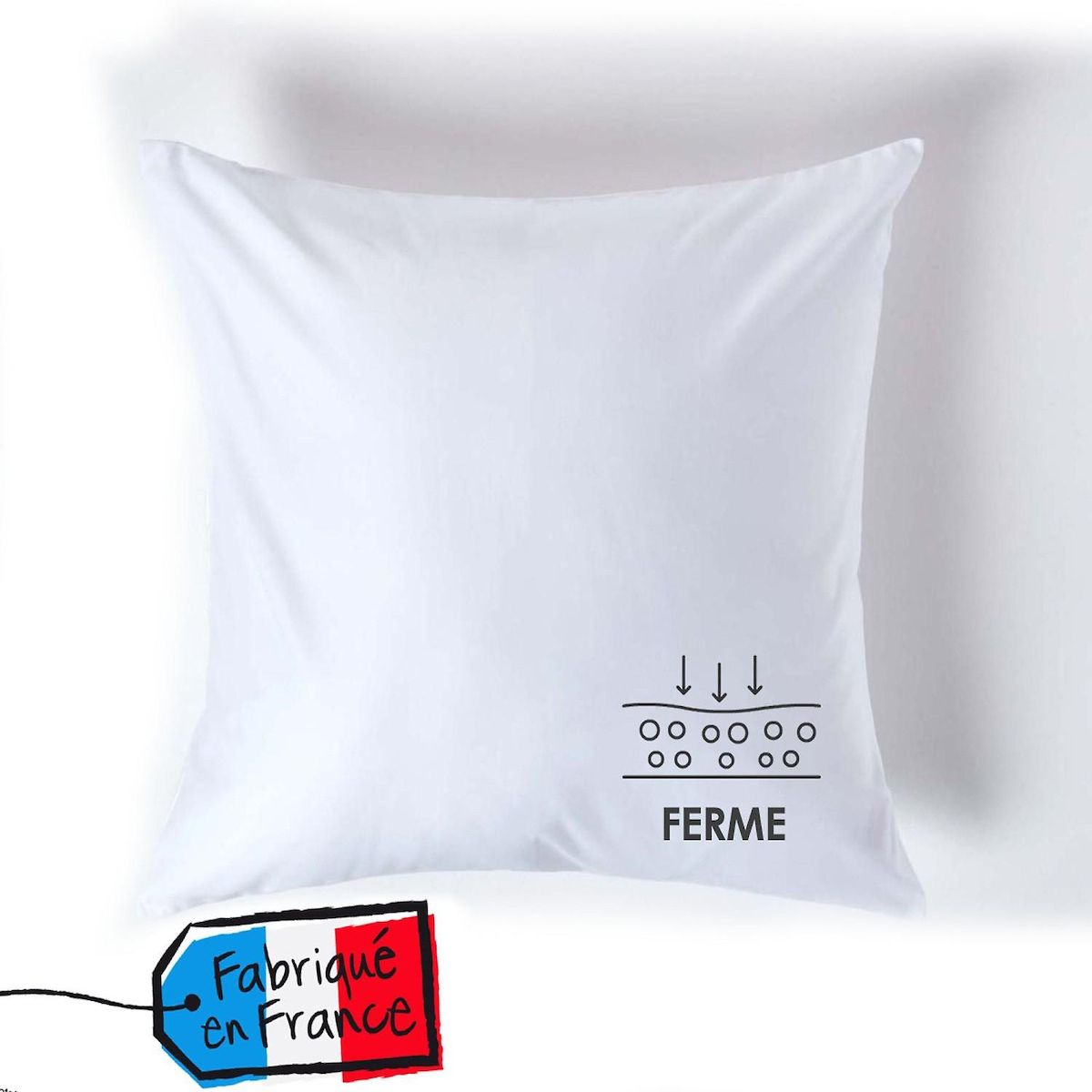 Home collection Oreiller blanc 60x60cm anti acariens fabrication francaise