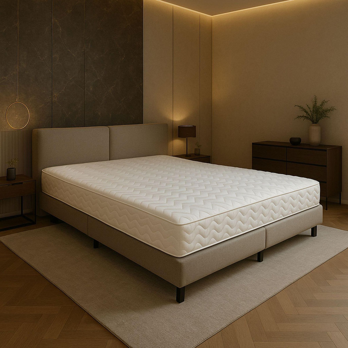 KING OF DREAMS Matelas  - Hauteur 15 cm pour Sommier Articulé - Soutien Souple Mousse Polyuréthane – 2 Faces de Couchage –Modèle Up Down 15