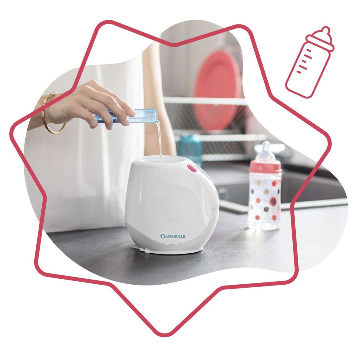 BADABULLE Chauffe biberon Easy pour la maison et la voiture