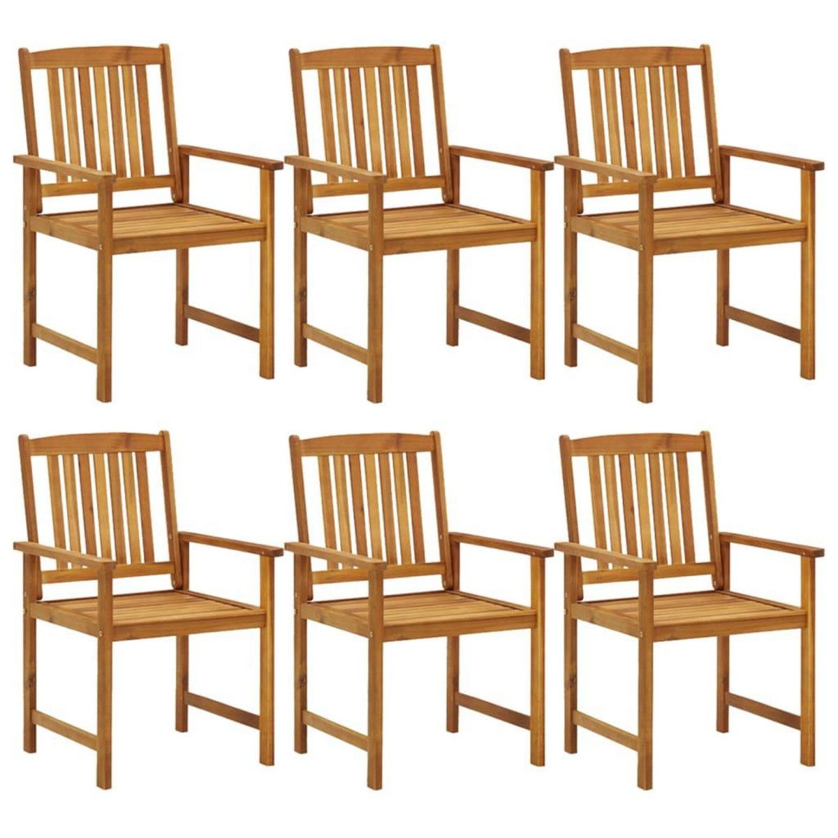 VIDAXL Ensemble a manger de jardin 7 pcs Bois d'acacia massif