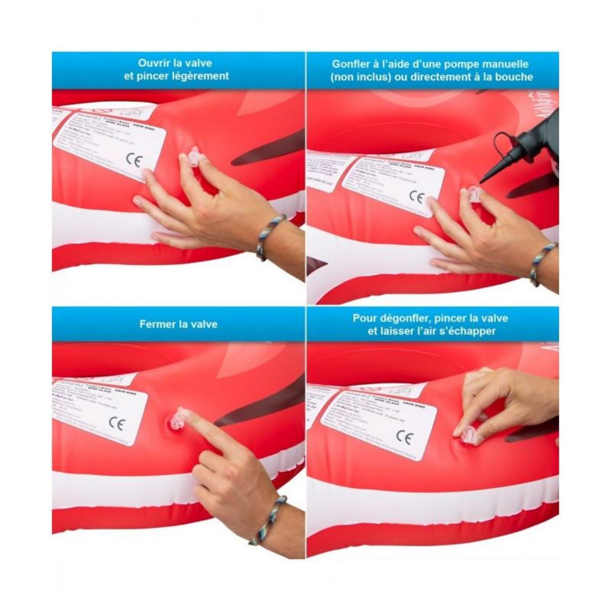 AIRMYFUN Pack 2 Matelas Gonflables d'Eau Géants, Ultra Confort, Piscine & Plage - Pack Twin Imaginaire