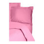 Voir la diapositive 4 : GENERIQUE Parure de lit - 1 housse de couette 220 x 240 cm + 2 taies d'oreiller 60 x 60 cm - 100% coton renforcé - Rose