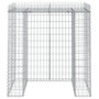 Voir la diapositive 3 : VIDAXL Mur de gabion pour poubelle 110x91x120 cm fer galvanise