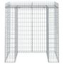 Voir la diapositive 3 : VIDAXL Mur de gabion pour poubelle 110x91x120 cm fer galvanise