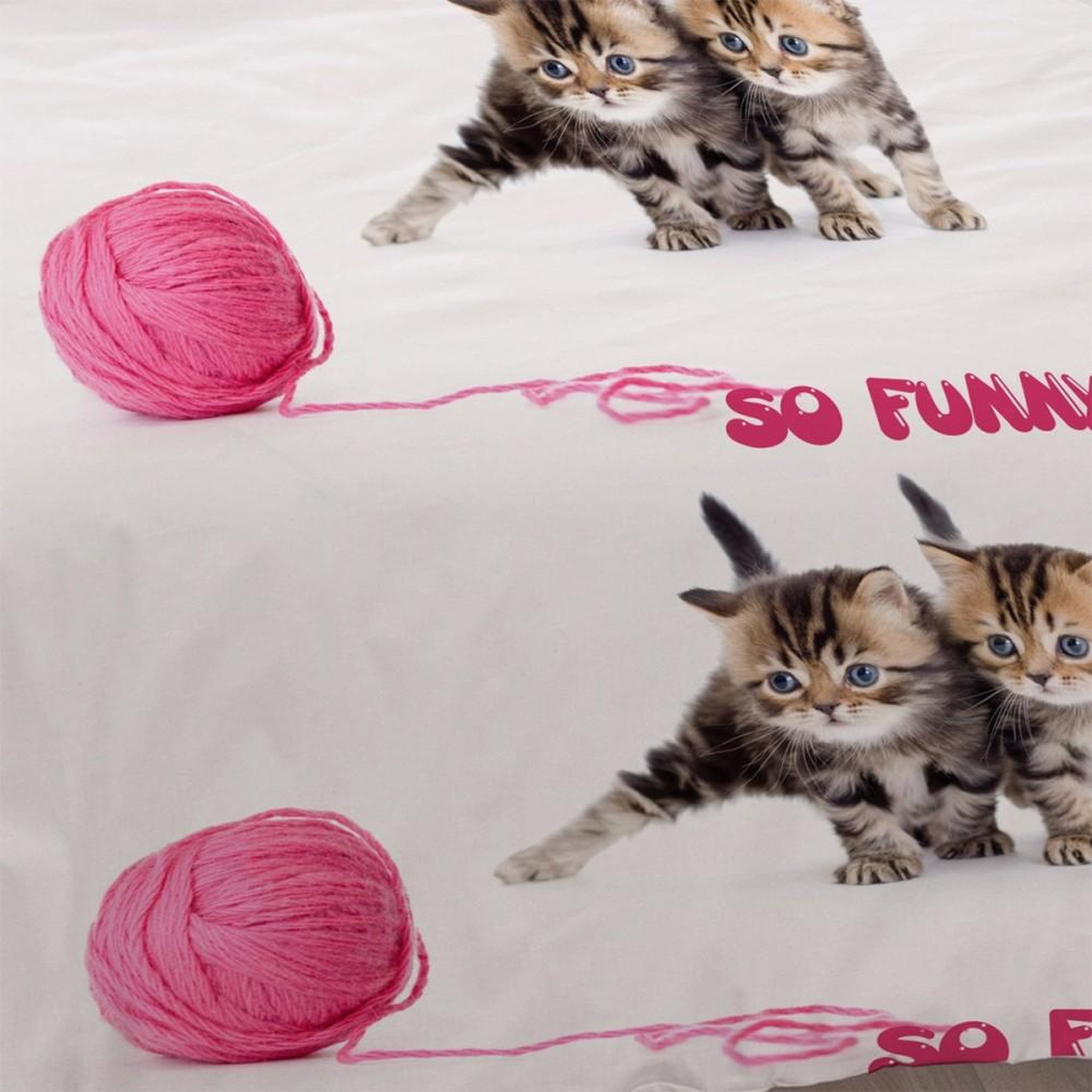 Voir la diapositive 3 : Dourev Housse de couette 240x220 So funny + 2 taies coton 52 fils