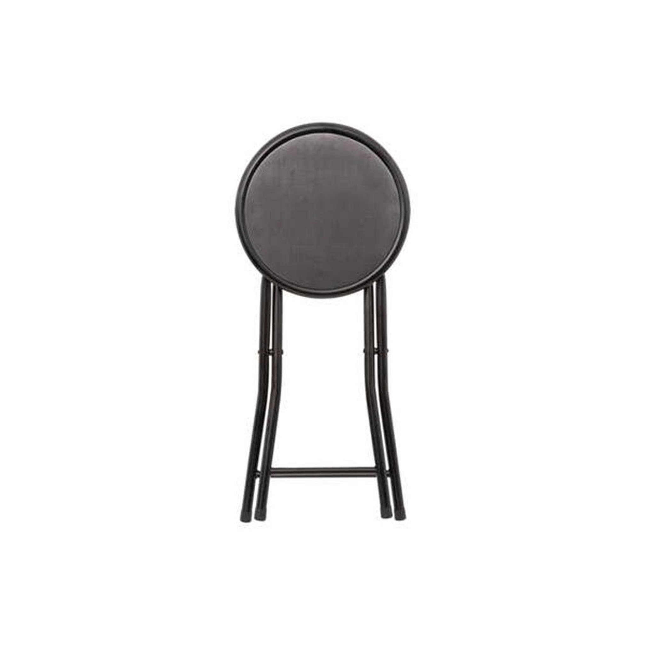 Voir la diapositive 2 : FIVE Tabouret pliant en velours  cyda  45cm gris