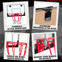 Voir la diapositive 4 : BUMBER Panier de Basket de porte AUSTIN à accrocher tout inclus 1 ballon et 1 pompe