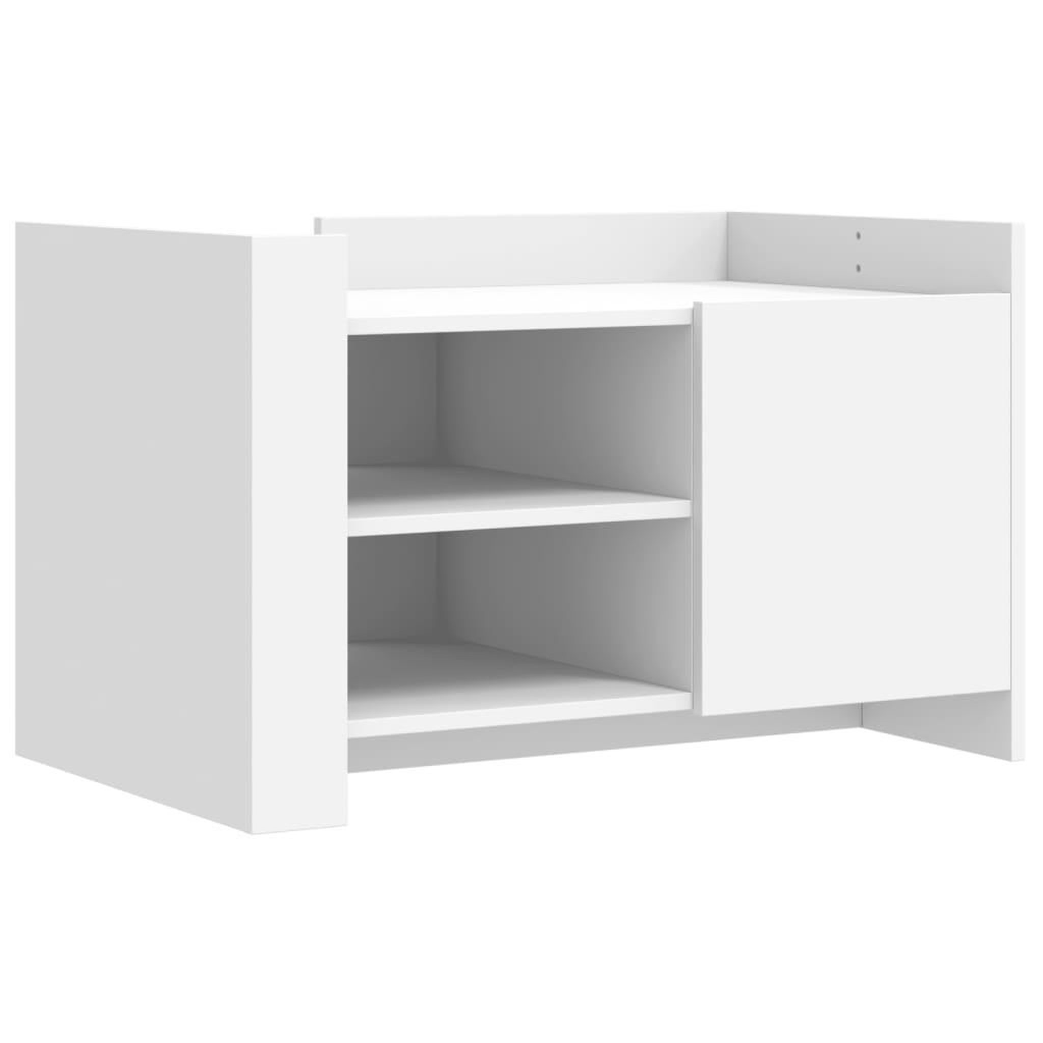 Voir la diapositive 2 : VIDAXL Table basse blanc 80x50x50 cm bois d'ingenierie
