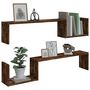 Voir la diapositive 4 : VIDAXL Etageres murales 2 pcs Chene fume 100x15x20cm Bois d'ingenierie