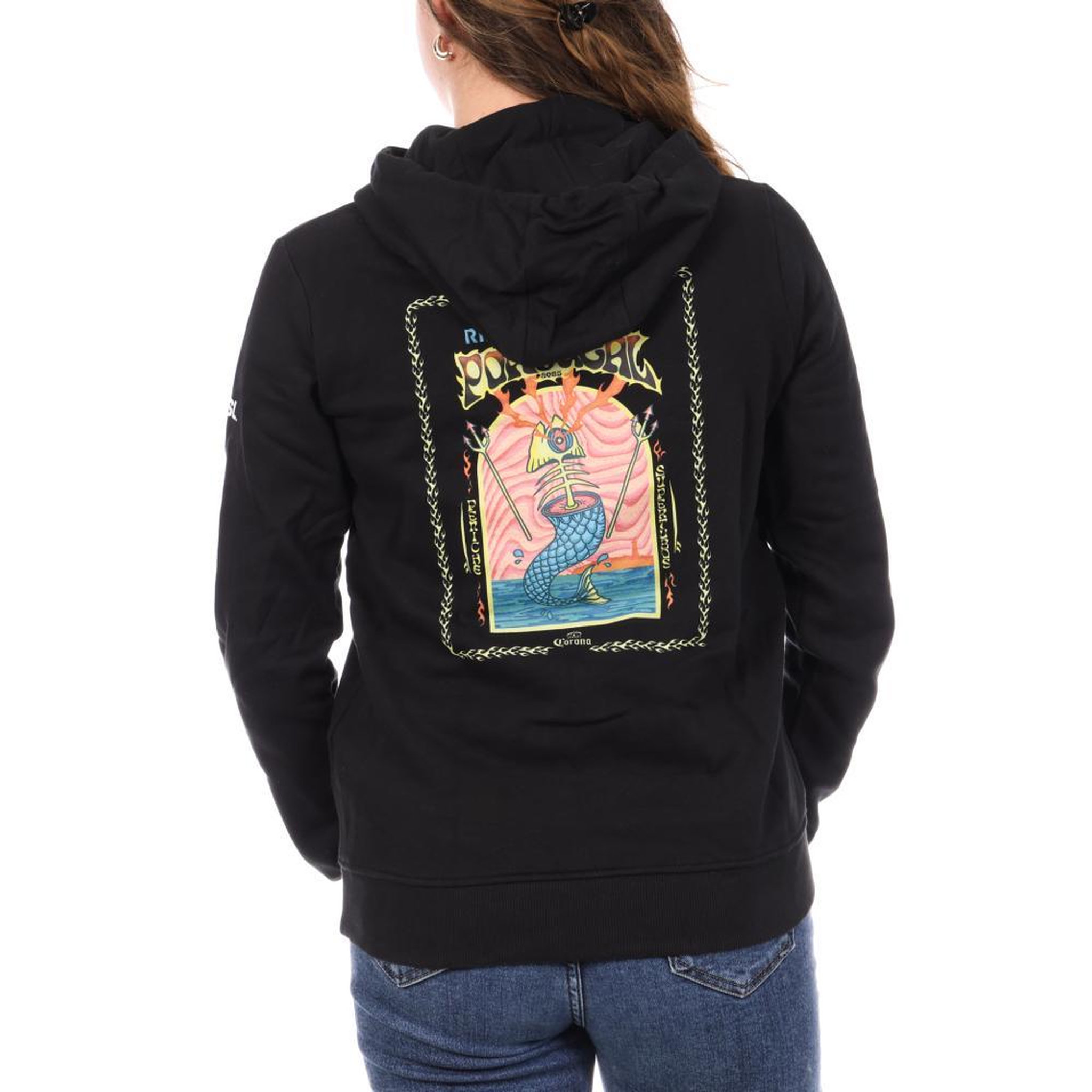 Voir la diapositive 2 : Rip Curl Sweat à Capuche Noir Femme Rip Curl Meo Pro 25