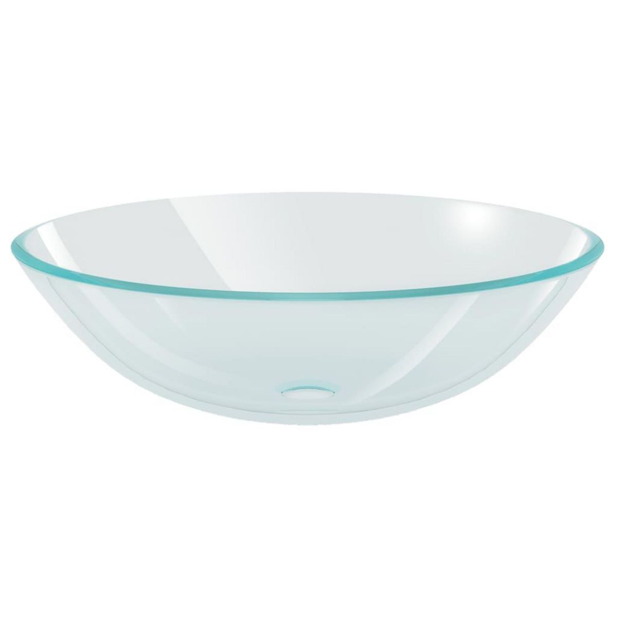 VIDAXL Lavabo Verre trempe 42 cm Transparent