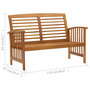 Voir la diapositive 6 : VIDAXL Banc de jardin 119 cm bois d'acacia solide