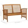 Voir la diapositive 6 : VIDAXL Banc de jardin 119 cm bois d'acacia solide