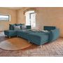 Voir la diapositive 2 : BEST MOBILIER Lena - canapé d'angle panoramique convertible - avec coffre - 7 places - gauche
