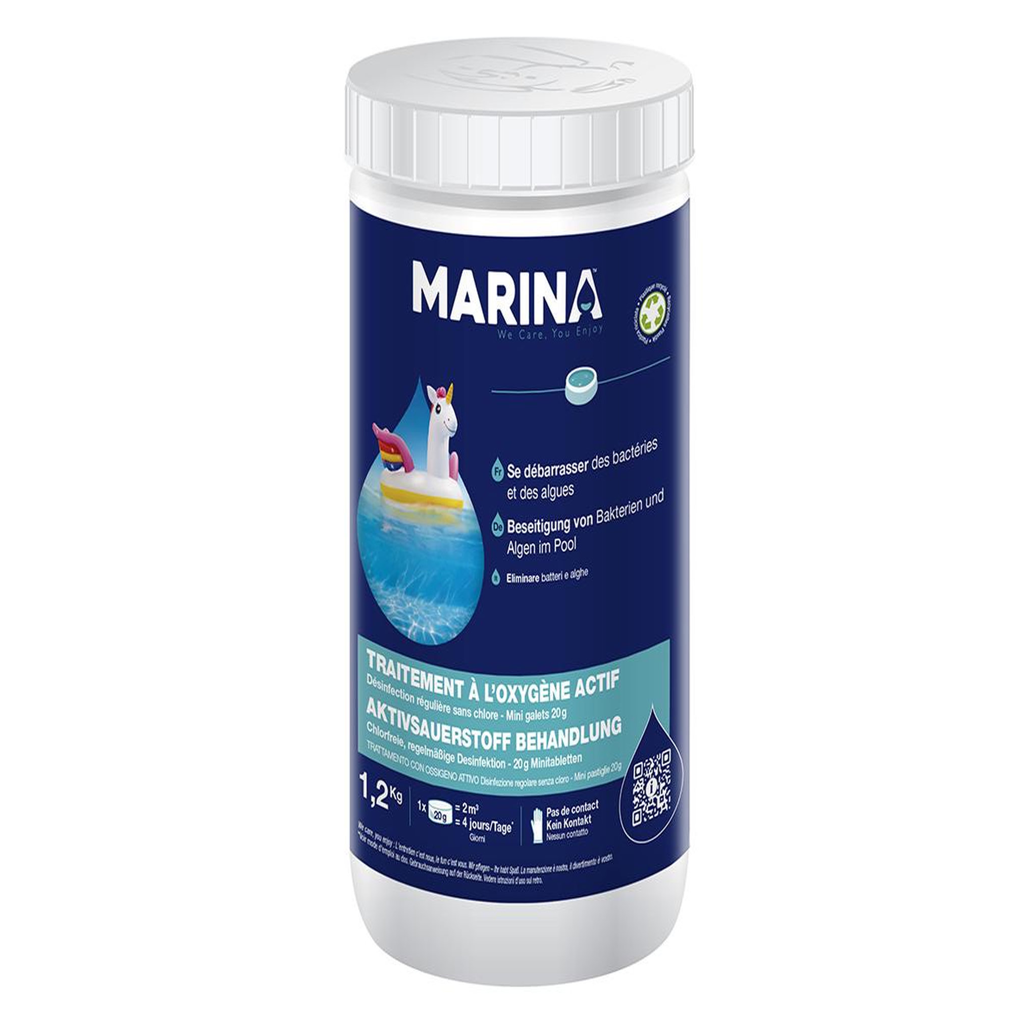 MARINA Traitement à l'oxygène actif sans chlore 1,2 kg - Marina
