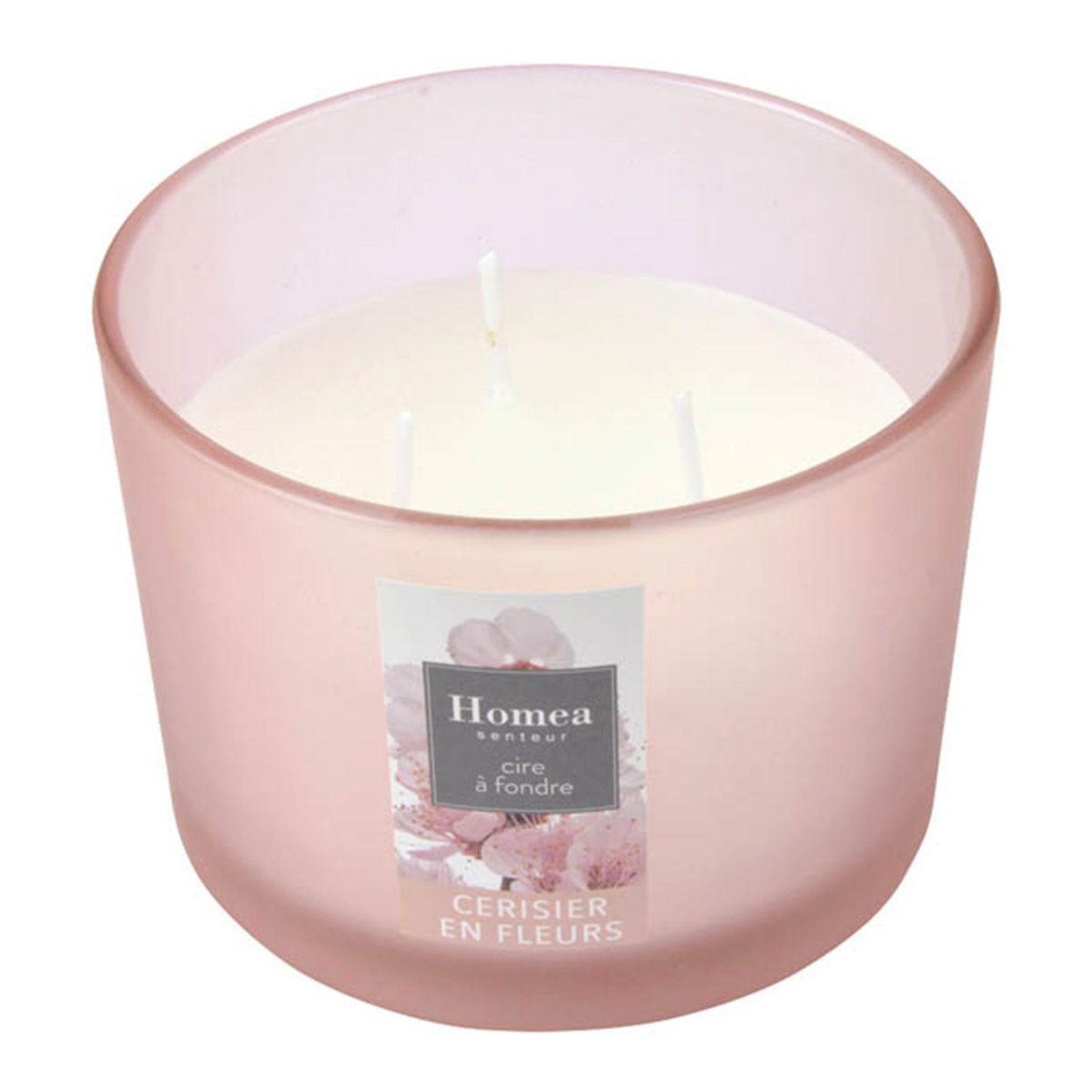 Voir la diapositive 1 : HOMEA Bougie Verrine Parfumée  Essentiel II  11cm Cerisier en Fleurs