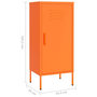 Voir la diapositive 6 : VIDAXL Armoire de rangement Orange 42,5x35x101,5 cm Acier