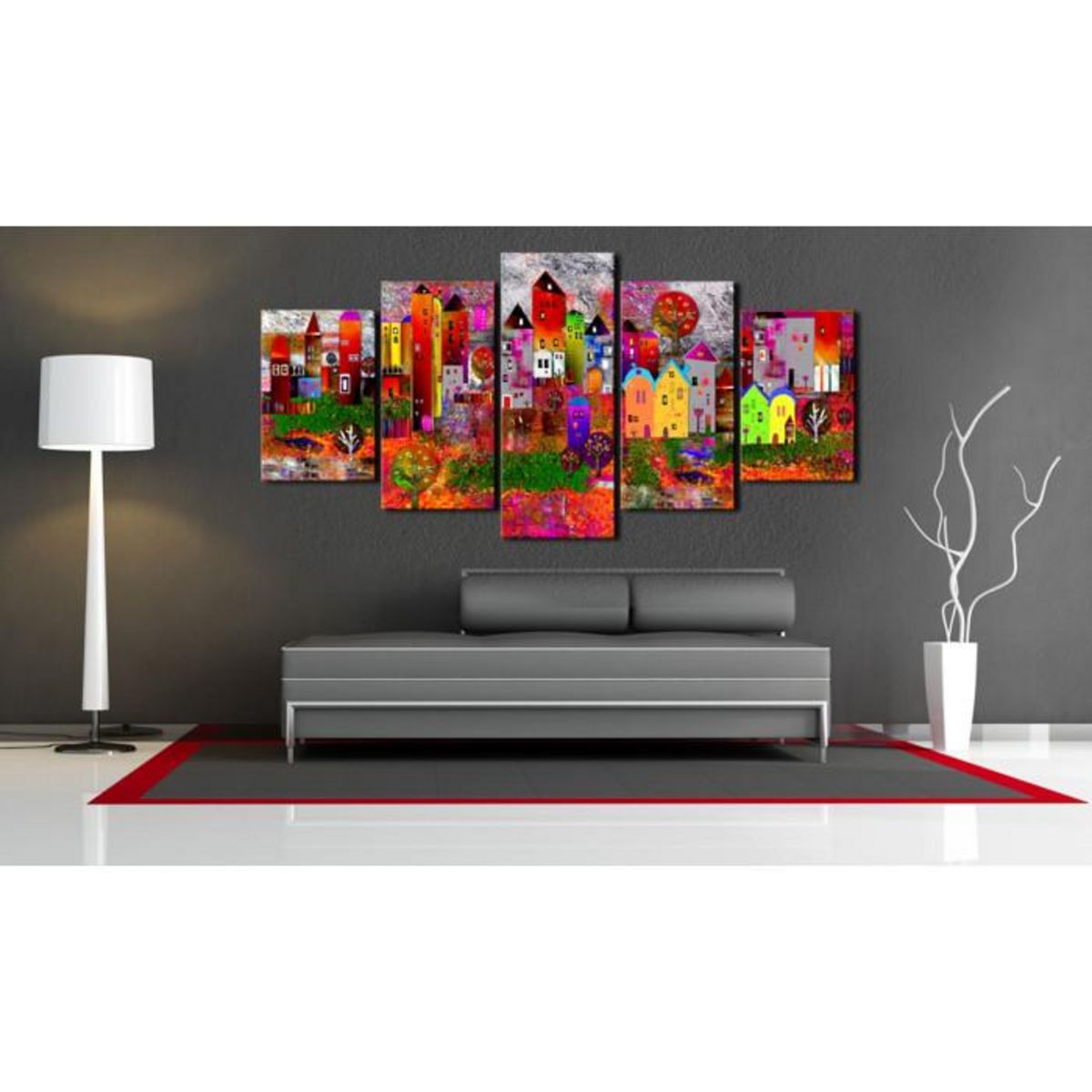 Paris Prix Tableau Imprimé  Colourful Small Town