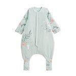 Petit Béguin Turbulette TOG2 en velours avec pieds retroussables et manches amovibles Dina. Coloris disponibles : Bleu