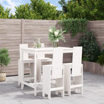 VIDAXL Ensemble de bar de jardin 5 pcs blanc bois massif de pin