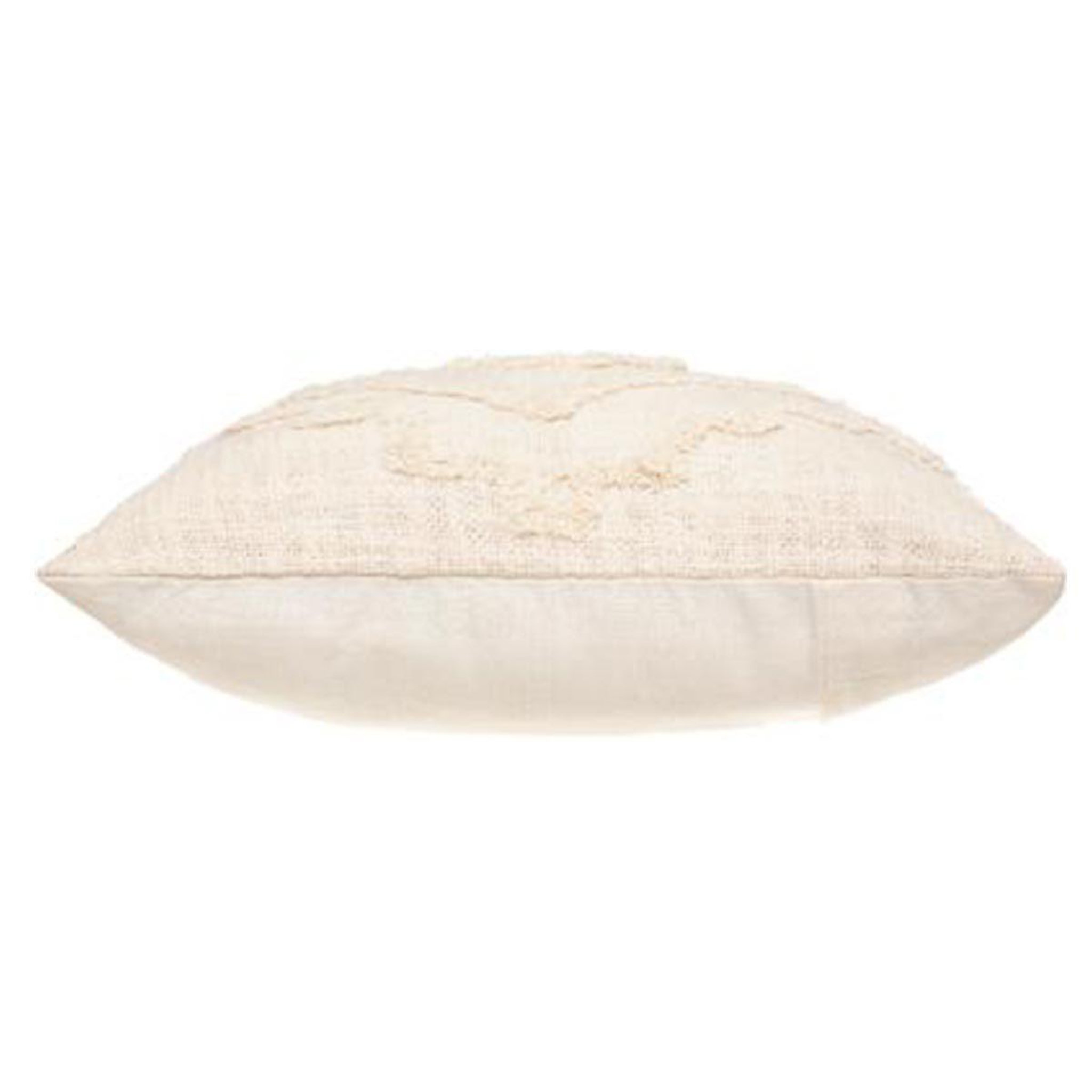 Voir la diapositive 3 : ATMOSPHERA Coussin déco tufté  inca  40x40cm ivoire