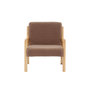 Voir la diapositive 3 : SWEEEK Fauteuil scandinave enfant en bois et tissu bouclette marron