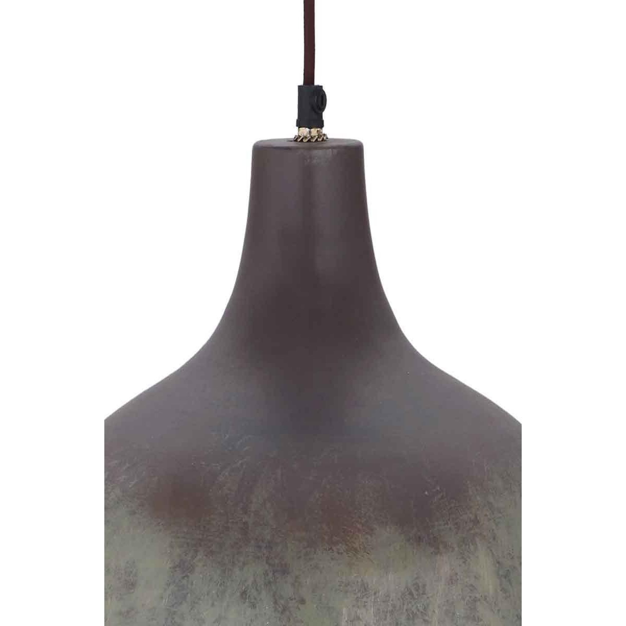 Voir la diapositive 3 : Paris Prix Lampe suspension design  mican  38cm bronze foncé