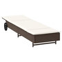 Voir la diapositive 4 : VIDAXL Chaise longue avec roues et coussin marron resine tressee