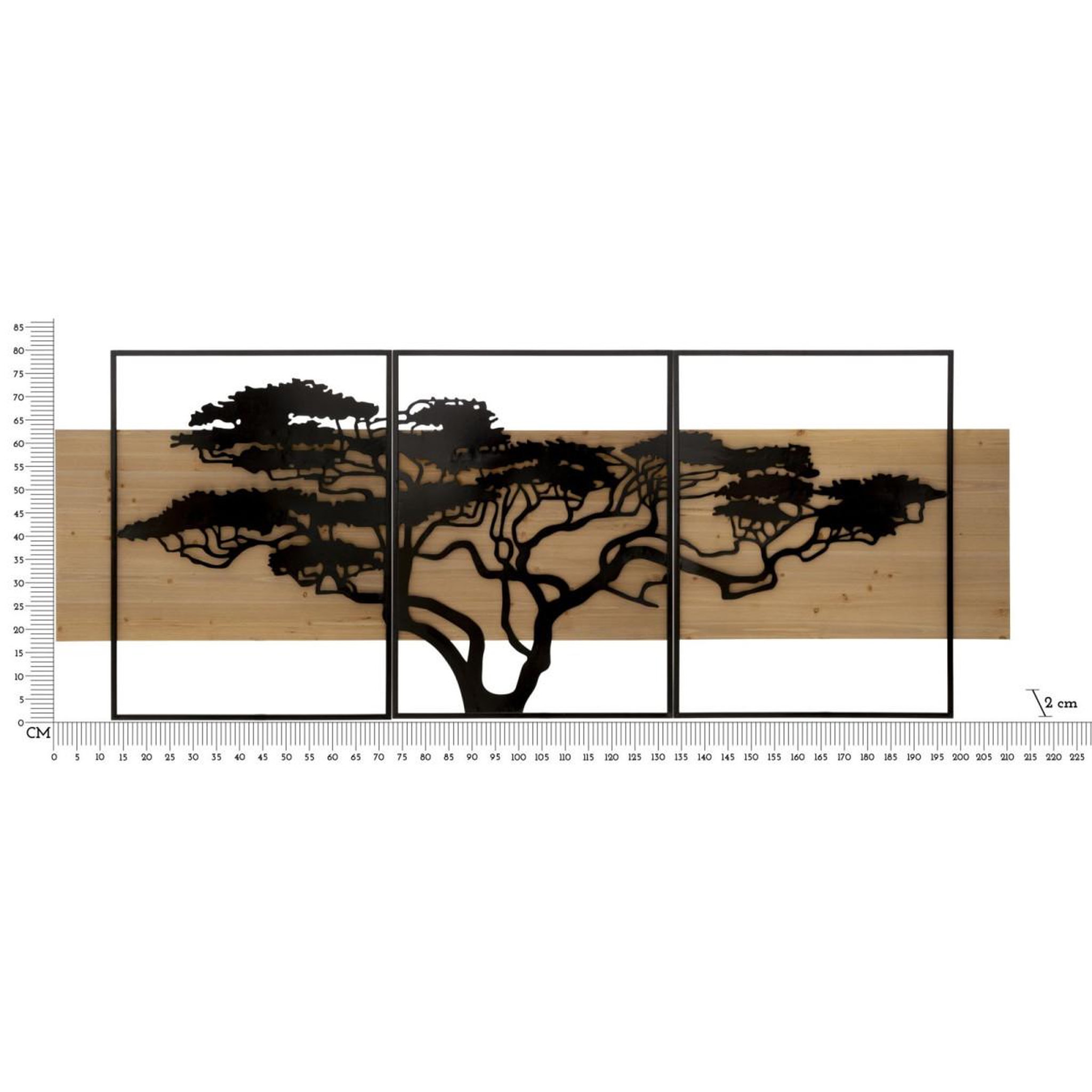 Voir la diapositive 6 : Paris Prix Déco murale encadrée  lahos  204cm naturel & noir