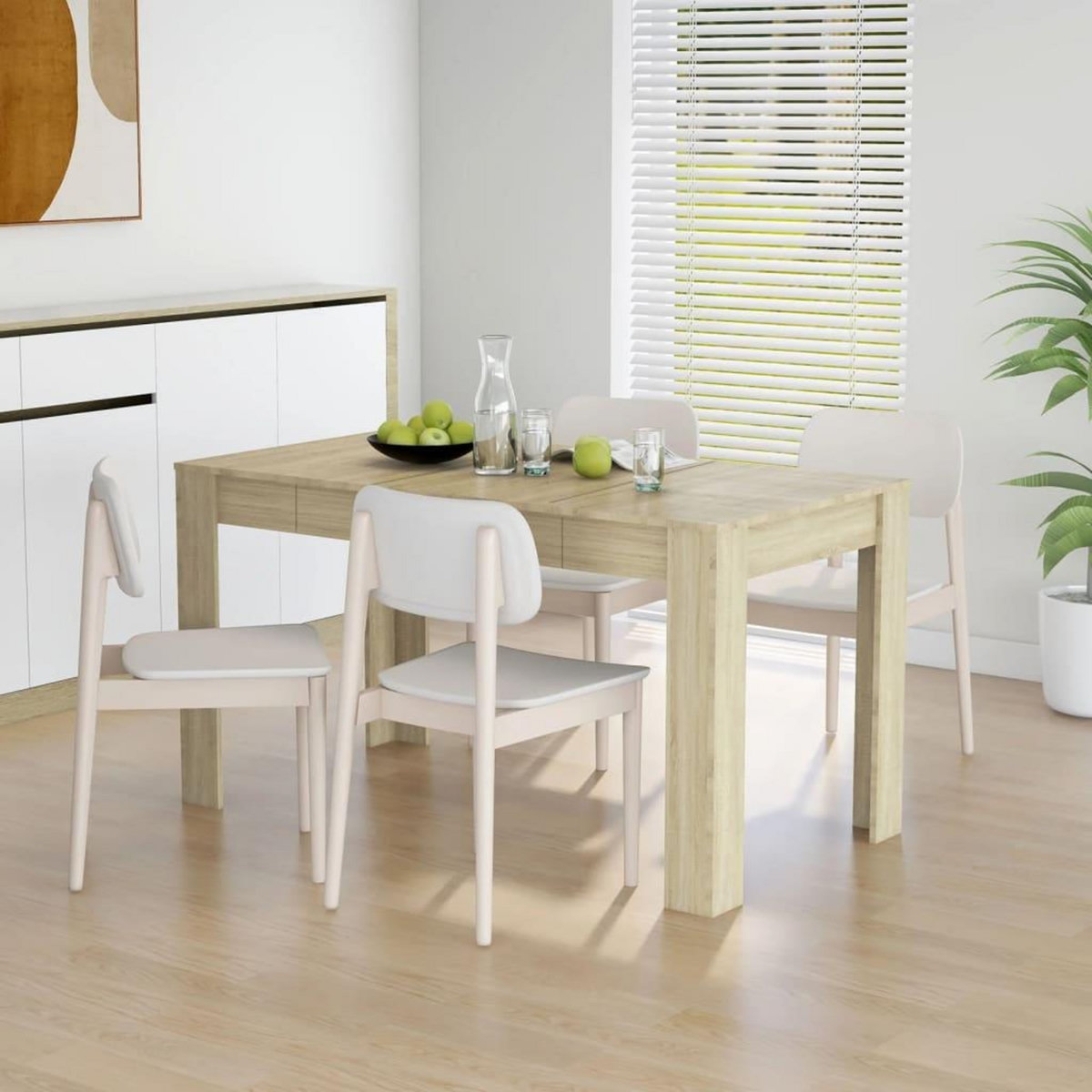VIDAXL Table a manger Chene sonoma 140x74,5x76 cm Bois d'ingenierie
